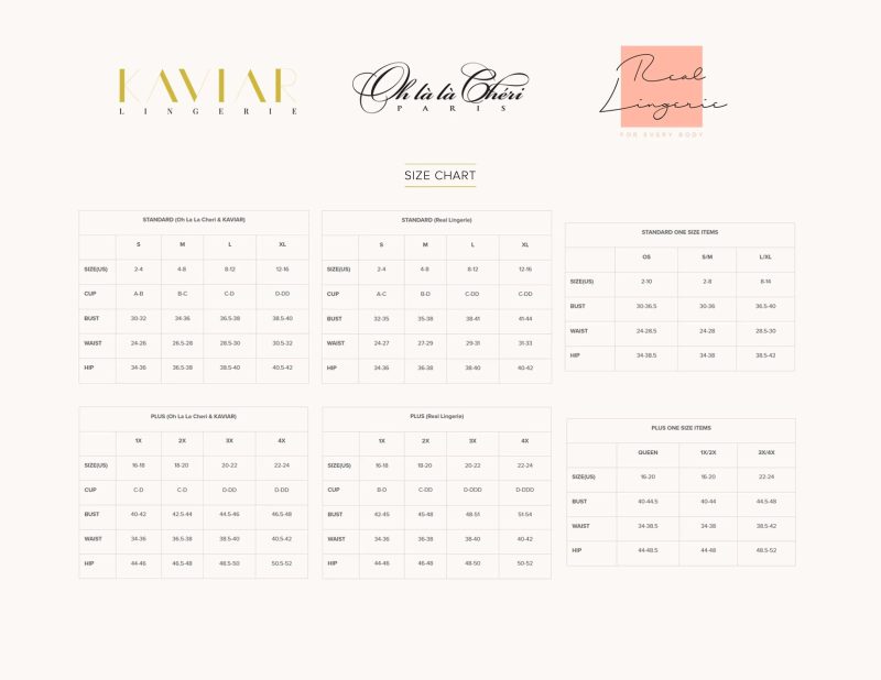 Oh la la Cheri Size Chart eba2152e 552b 420b baa8 fa1a7c66da1e