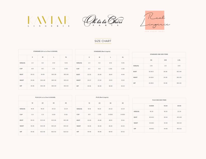 Oh la la Cheri Size Chart eca68292 9c01 4b0e a216 d23a71d74d32