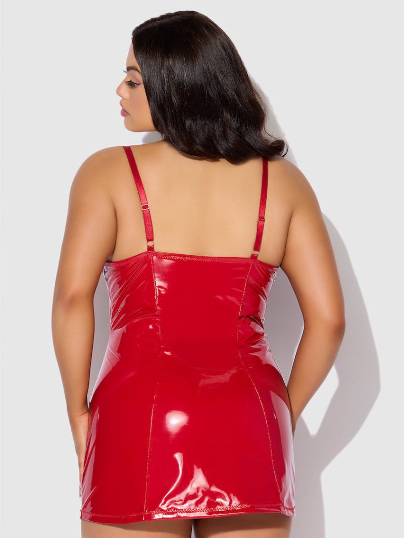 Trinity Plus Size Chemise Set Red